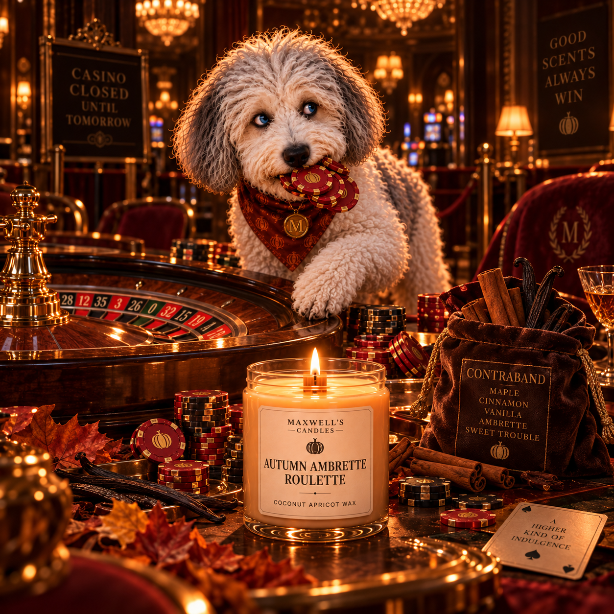 Maxwell with Autumn Ambrette Roulette