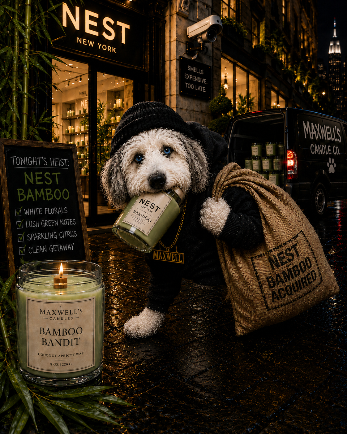 Maxwell with Bamboo Bandit
