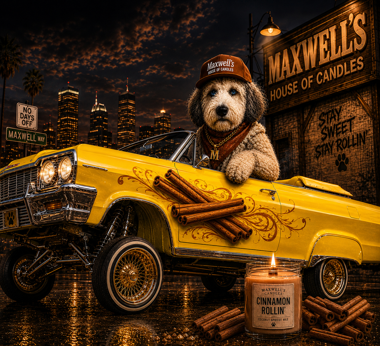 Maxwell with Cinnamon Rollin'