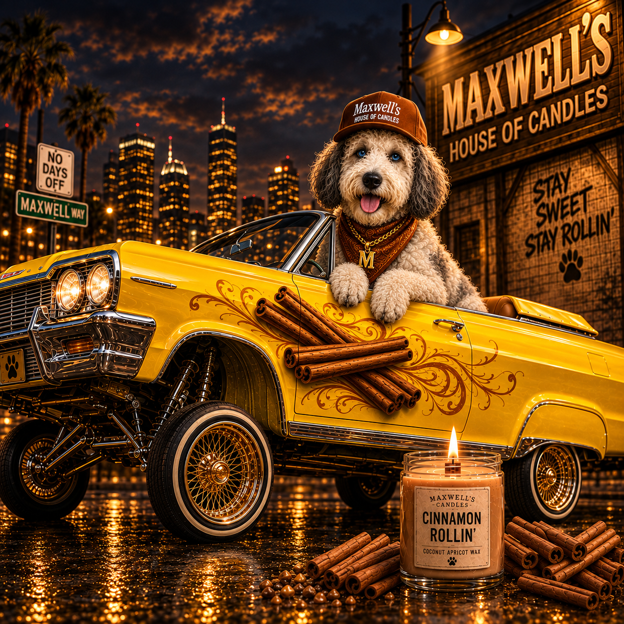 Maxwell with Cinnamon Rollin'