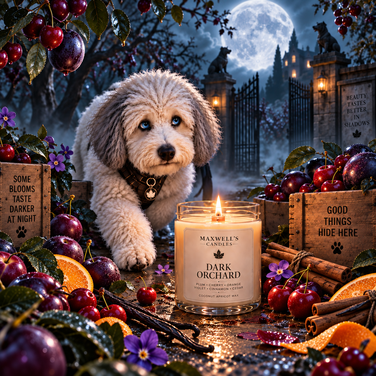 Maxwell with Dark Orchard