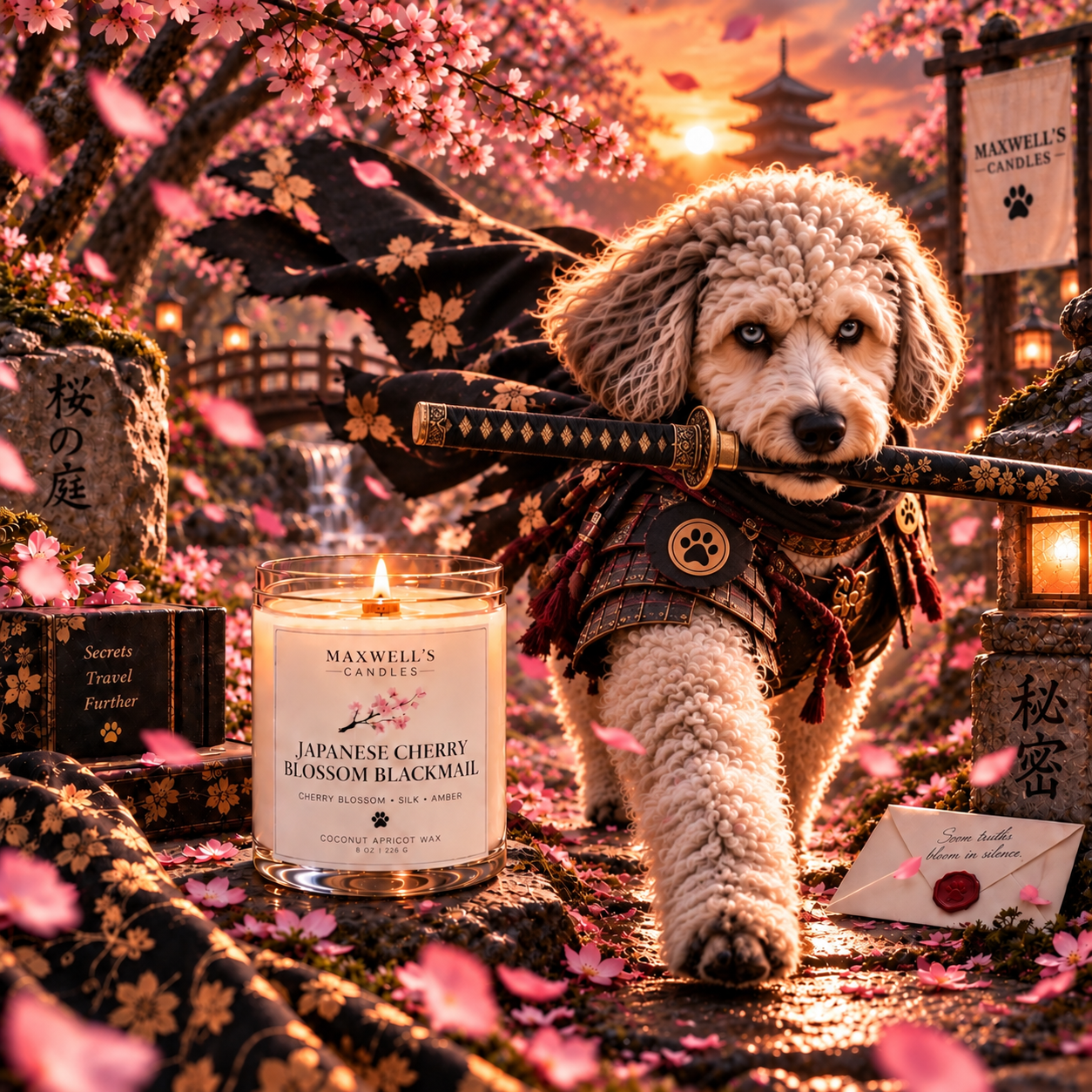 Maxwell with Japanese Cherry Blossom Blackmail