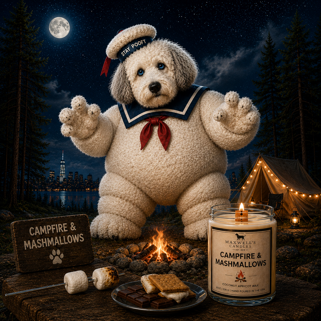 Maxwell with Campfire Marshmallow